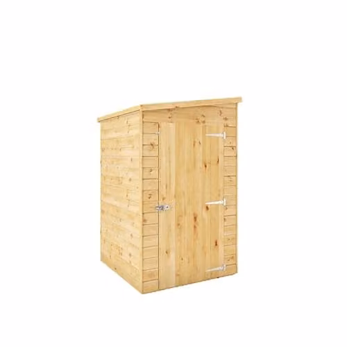 Mercia Modular Shiplap Pent Garden Shed in Brown, W/D/H: 127.9 x 134.0 x 203.3 cm – 1