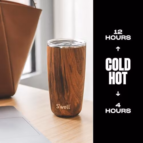 S'well Brown Stainless Steel Tumbler with Lid, 530ml – 3