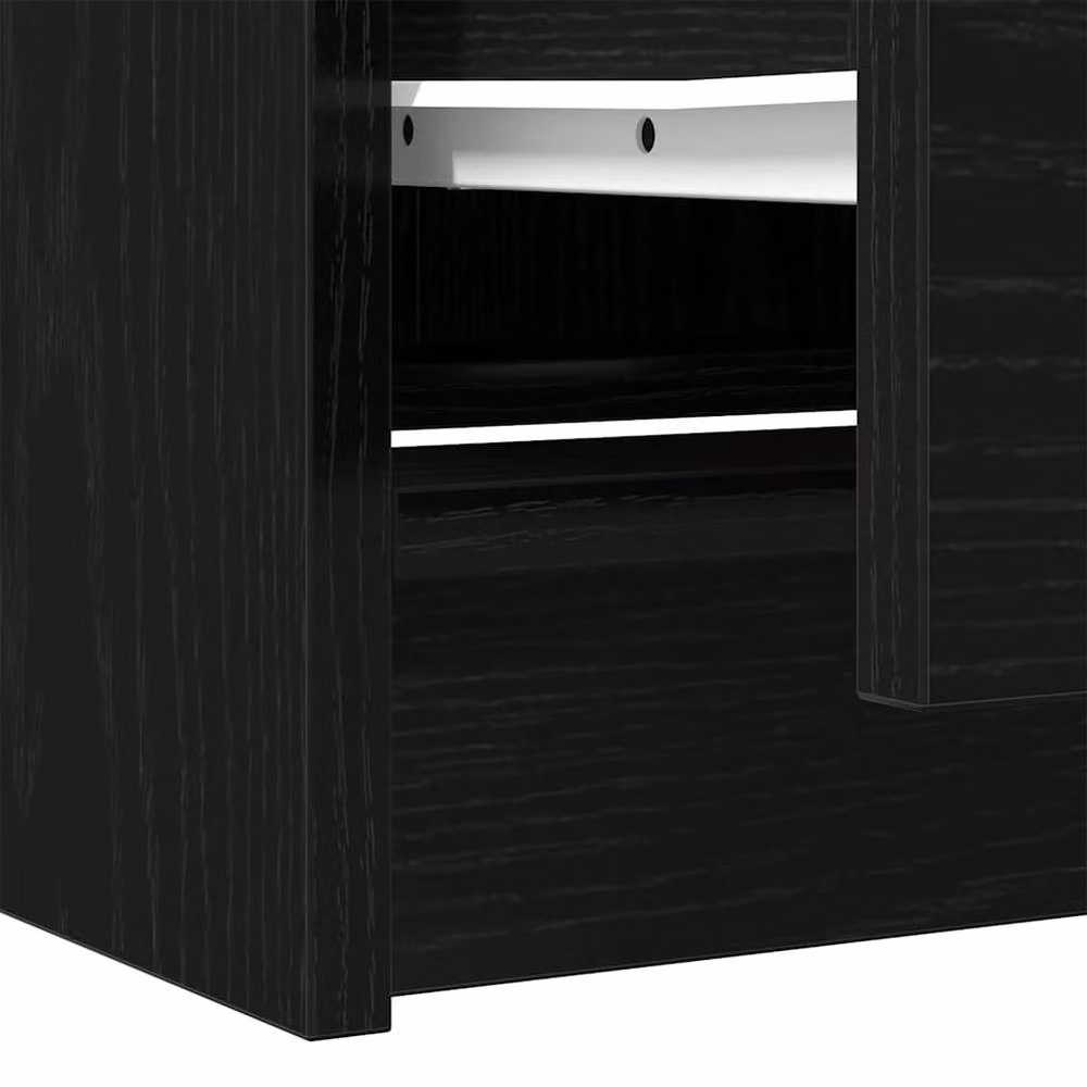 Berkfield Home Black Modern TV Cabinet in Matt MDF, W/D/H: 40 x 35 x 54 cm – 7