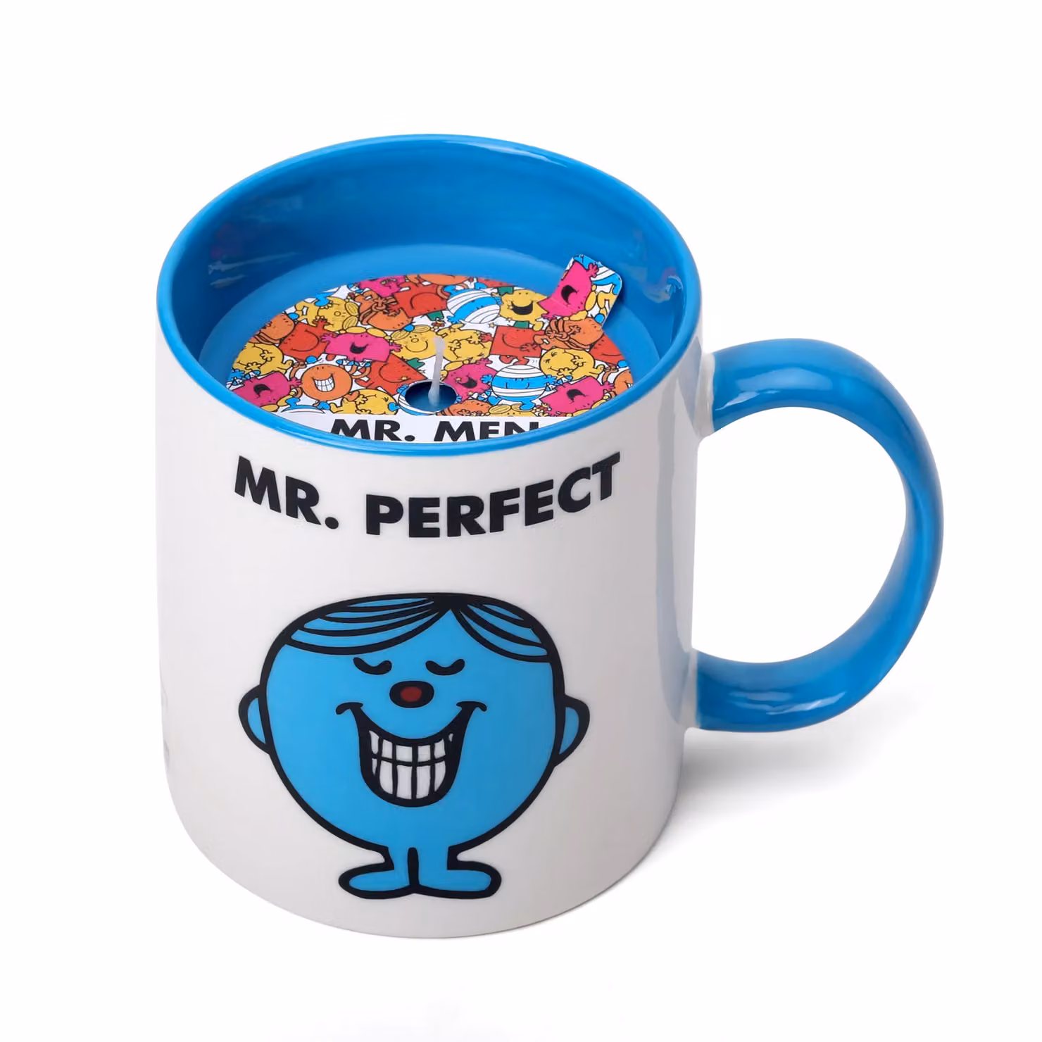 Mr. Men And Little Miss Mr Perfect Oud & Bergamot Scented Reusable Mug Candle in Blue – 2
