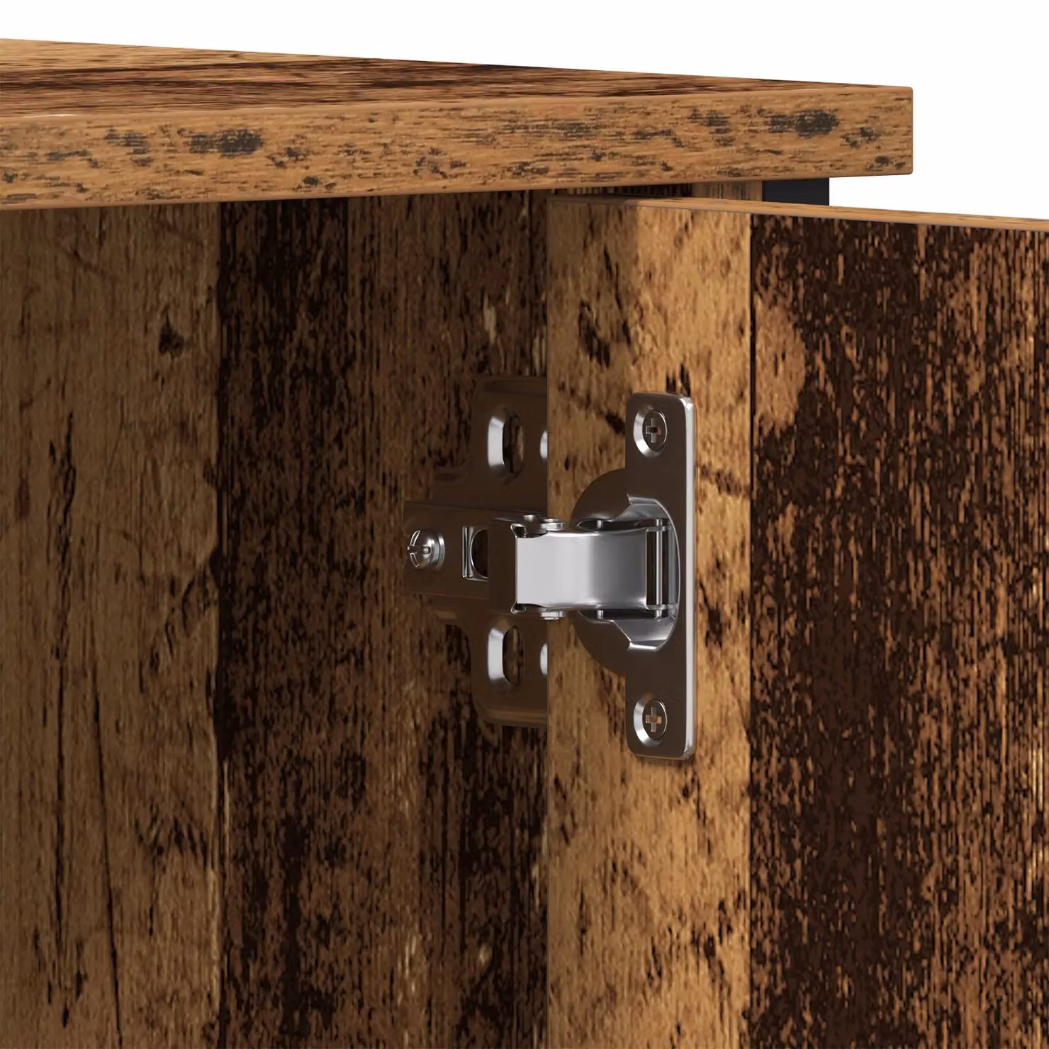 Berkfield Home Rustic TV Cabinet in Brown, Engineered Wood and Steel, W/D/H: 100 x 40 x 50 cm – 4