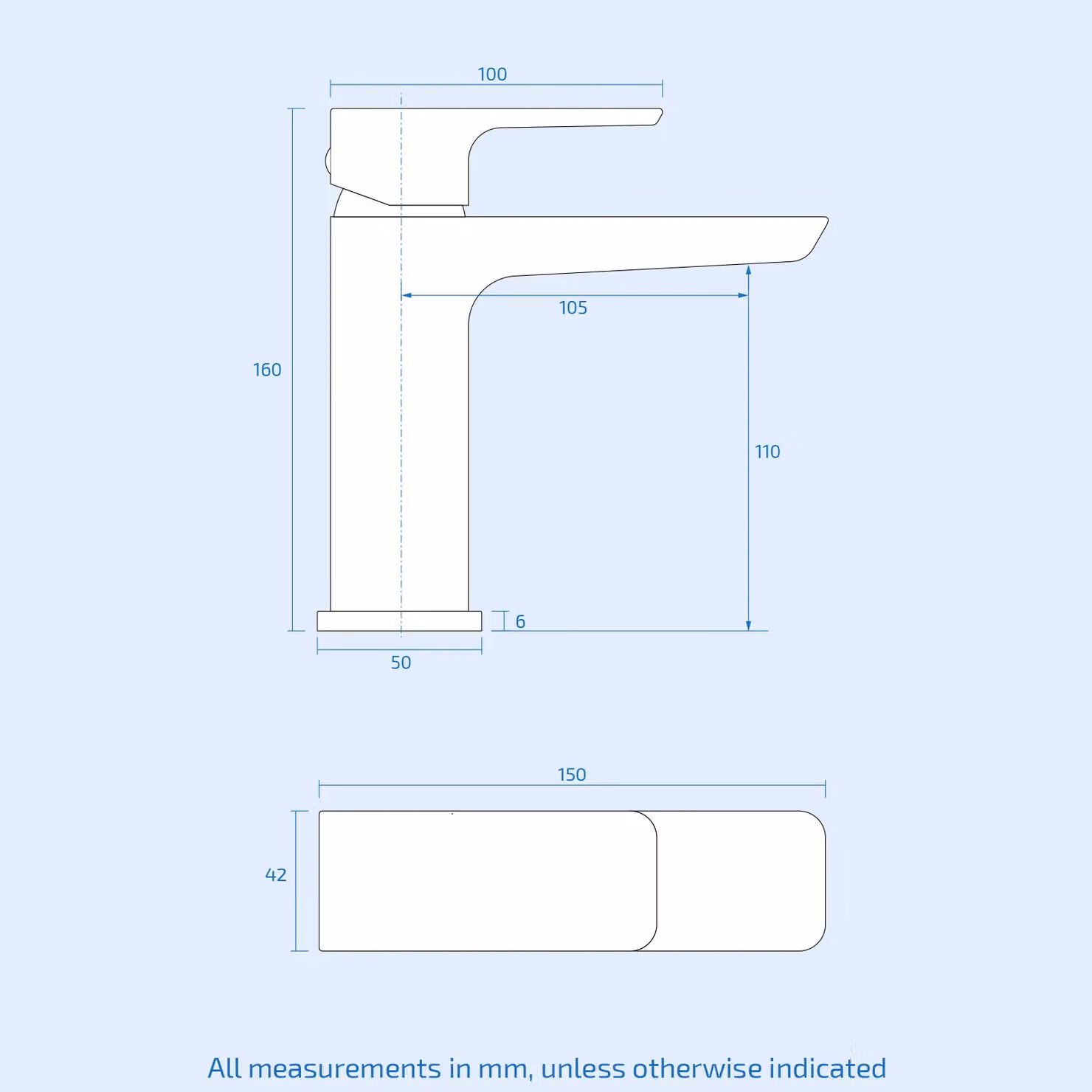 Nes Home Keninton Single Lever Bathroom Mono Basin Mixer Tap in Matt Black – 5