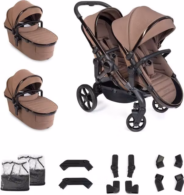 iCandy Peach 8 Twin Complete Bundle in Coco Brown