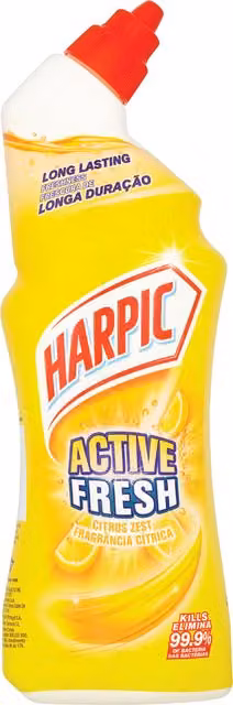 Harpic Active Fresh Cleaning Gel Citrus Zest 750ml Yellow