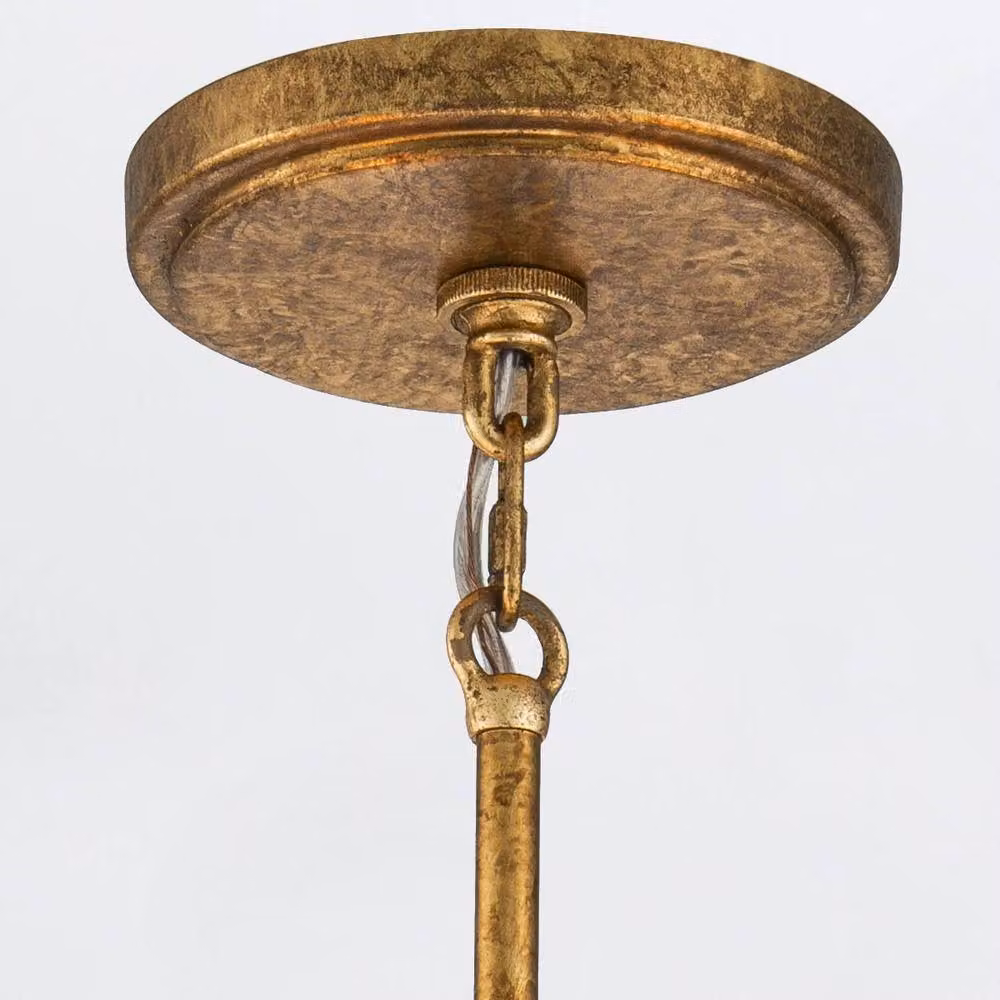 Netlighting Kristy Cylindrical Pendant Light in Distressed Gold with 3x E27 Sockets – 3