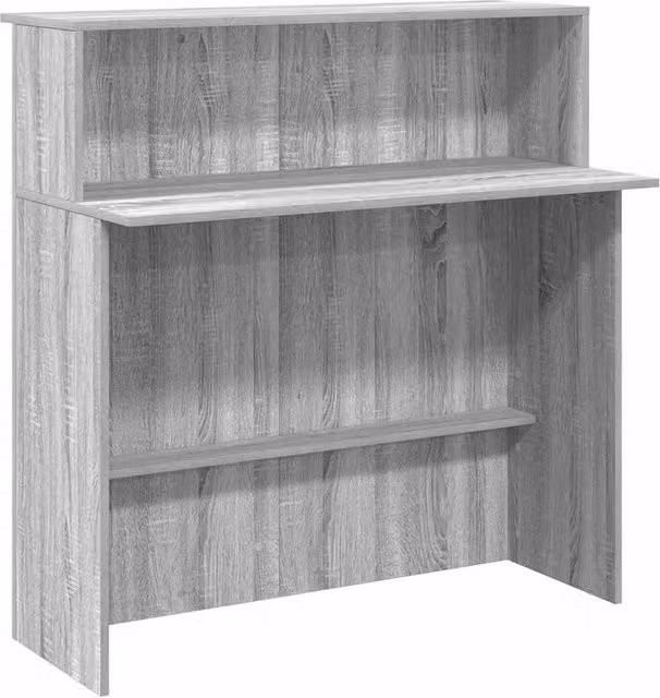 Berkfield Home Grey Sonoma Reception Desk in Engineered Wood W/D/H: 100 x 50 x 103.5 cm