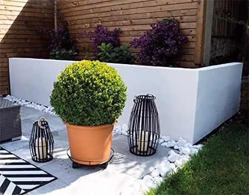 St Helens Home & Garden Black Steel Flower Pot Mover, Diameter: 33 cm – 1