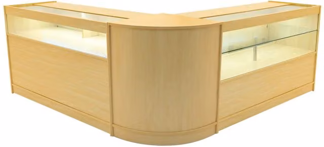 Monstershop Adonis LED Shop Counter Set B1500, C1500 & CM60 in Maple Beige