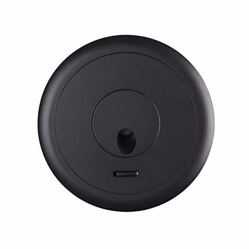 Netlighting Radar LED Flush Wall Light in Matt Black, 380lm, 3000K Warm White