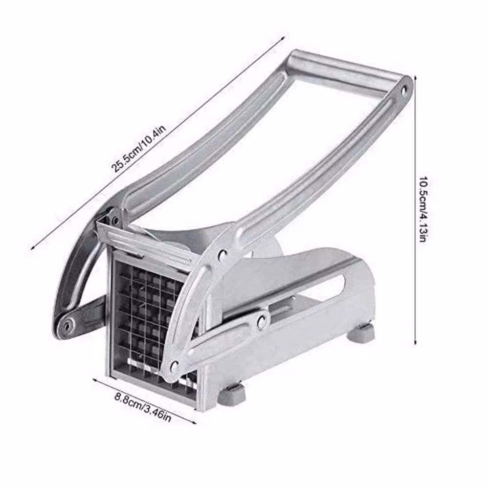 Havendro Silver French Fries Cutter and Potato Slicer with Stainless Steel Multiple Blades and Non-Slip Base – 2