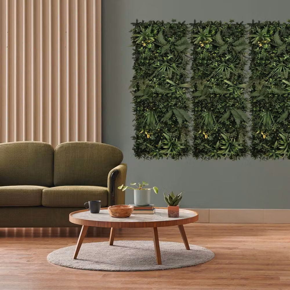 Monstershop Ayla Artificial Wall Tile in Green, W: 50 cm, H: 150 cm – 5