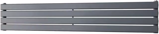 UK Radiators Typhoon Axis Anthracite Horizontal Designer Single Panel Radiator W: 160 cm, H: 27.2 cm – 1