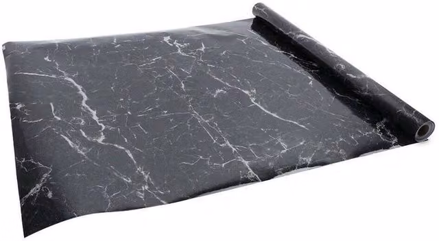 PAWNORA Black Self Adhesive Vinyl Film Wrap Sticker Roll for Kitchen Surfaces – 1
