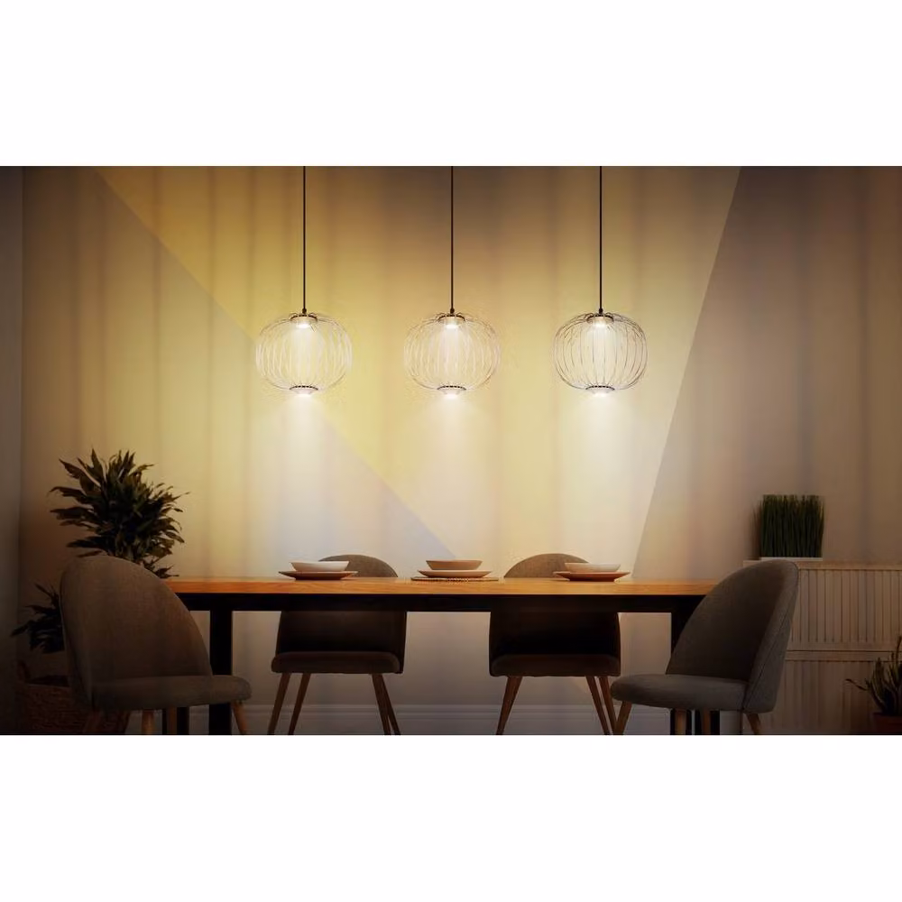 Globo Lighting Chrome LED Pendant Lamp for Dining and Living Rooms, Height: 150 cm, 3 Bulbs Included – 4