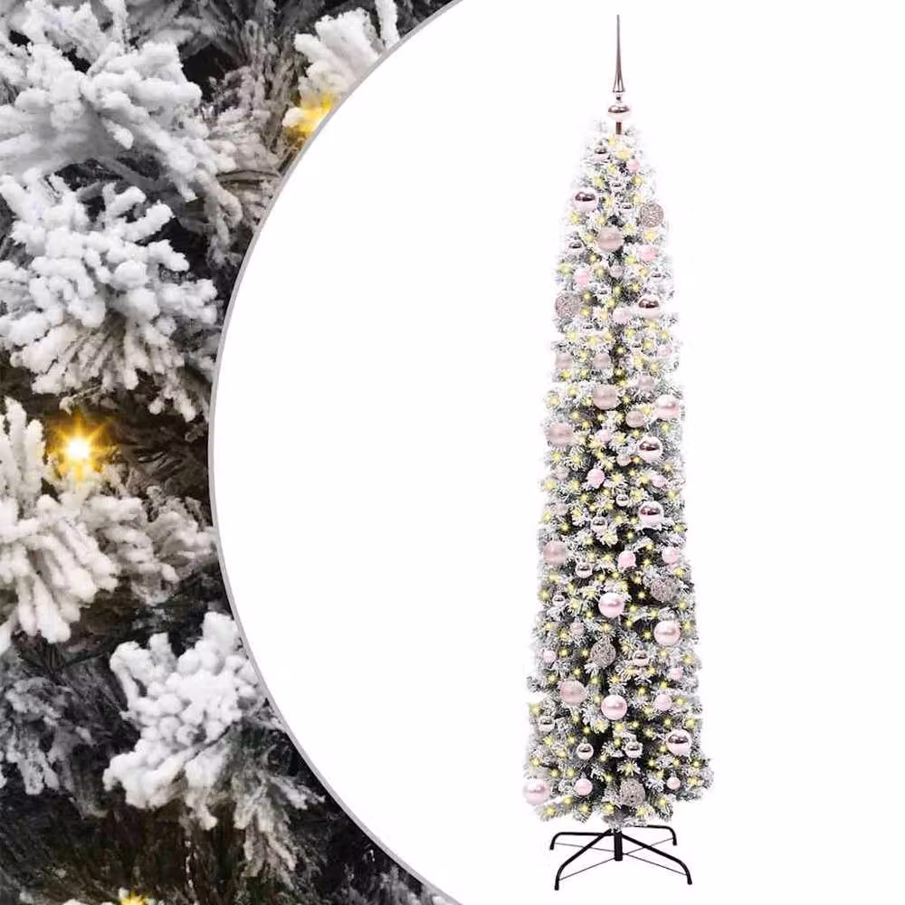 Berkfield Home Artificial Christmas Tree with 300 LEDs and Stand, Green, H 180 cm x W 48 cm x D 48 cm – 2