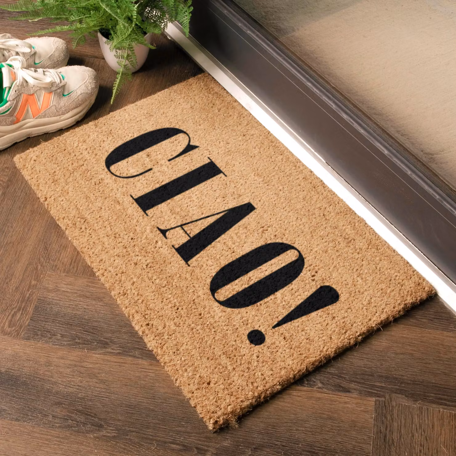 Artsy Mats Ciao Doormat, Black and Multicolour, W: 60 cm, D: 40 cm – 2
