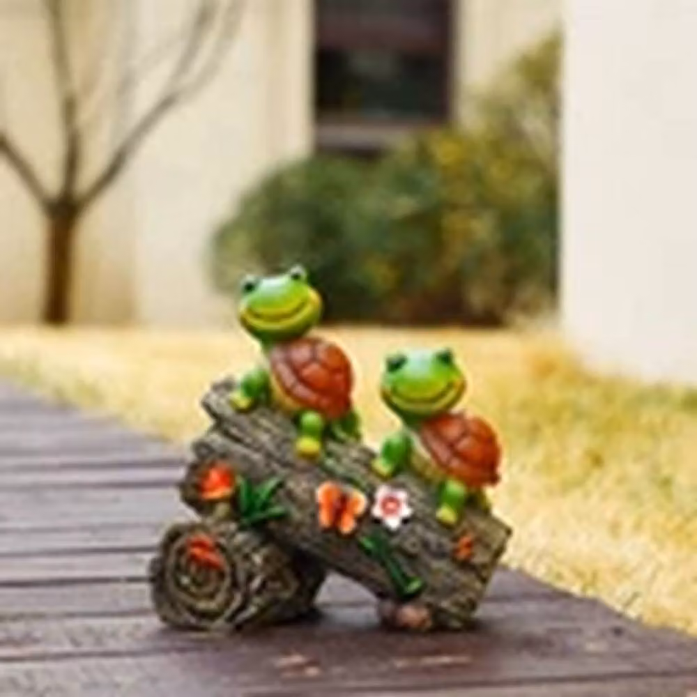 EONLION Tortoise Solar Lights Ornament, Green and Multicolour Outdoor Garden Decoration, H 23.5 cm x W 23.0 cm x D 13.0 cm – 4