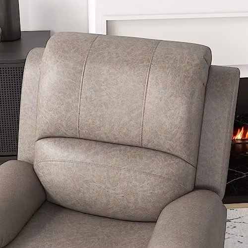 HOMCOM Microfibre Recliner Armchair in Brown with Manual Lever and Metal Frame – 6