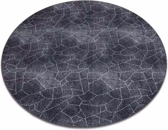 RugsX Stone Circle Round Rug in Grey, Diameter: 100 cm – 1