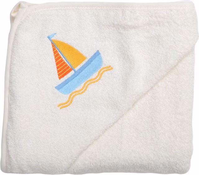 Junior Joy Fluffy Plain Beige Hooded Baby Towel