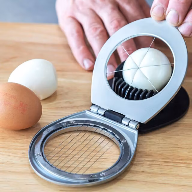 MasterClass Cast Deluxe Egg Slicer and Wedger in Silver Stainless Steel