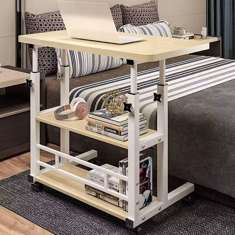 EONLION Adjustable Portable Laptop Table in Natural Wood Colour, Width: 100 cm – 3