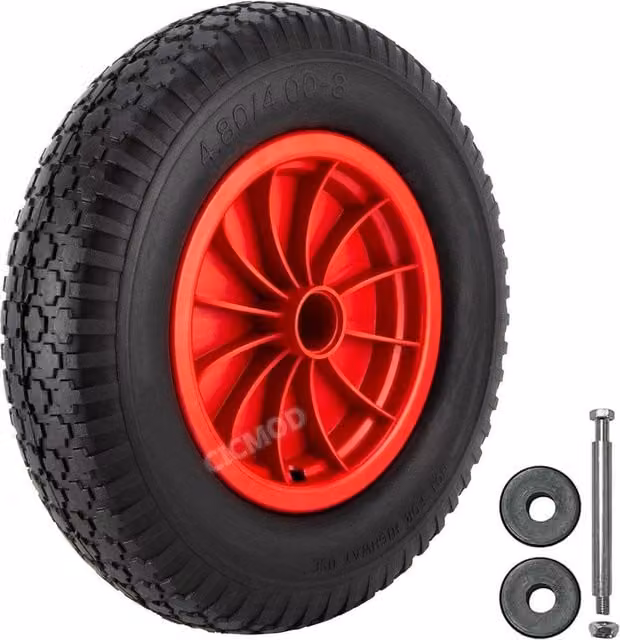 SPETLEK 16 inch Puncture Proof Solid Rubber Trolley Tyre in Black 4.80/4.00-8 – 1