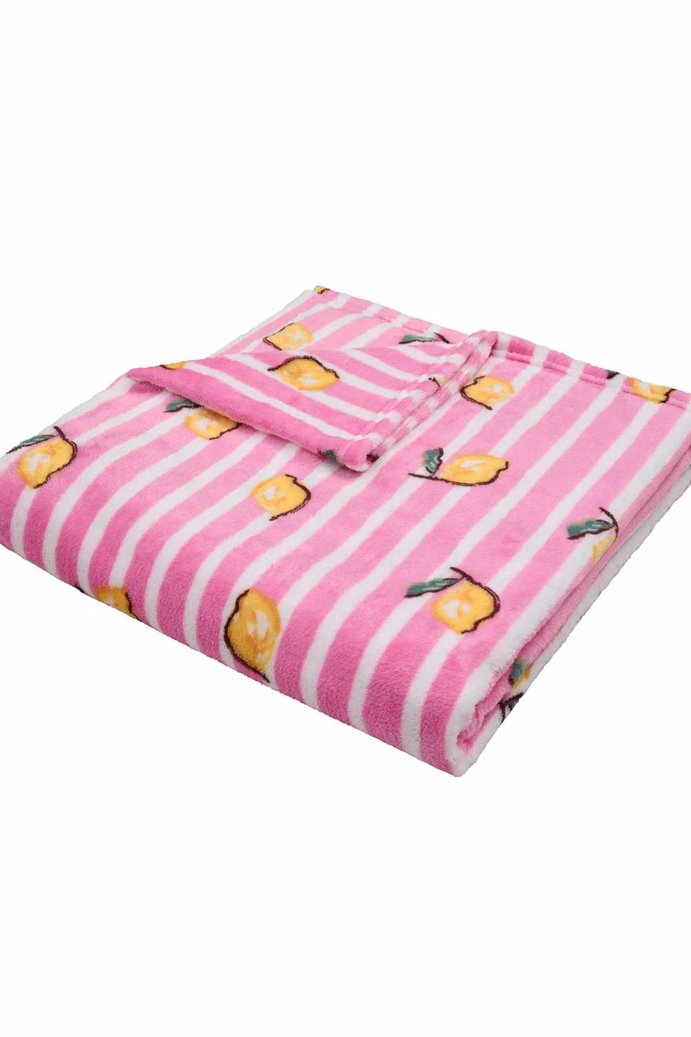 Fusion Summer Fruits Fleece Throw in Pink and White, W: 120 cm, D: 150 cm – 2