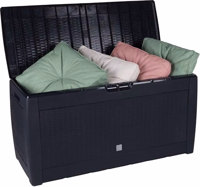 Havendro 310L Black Plastic Outdoor Garden Storage Box