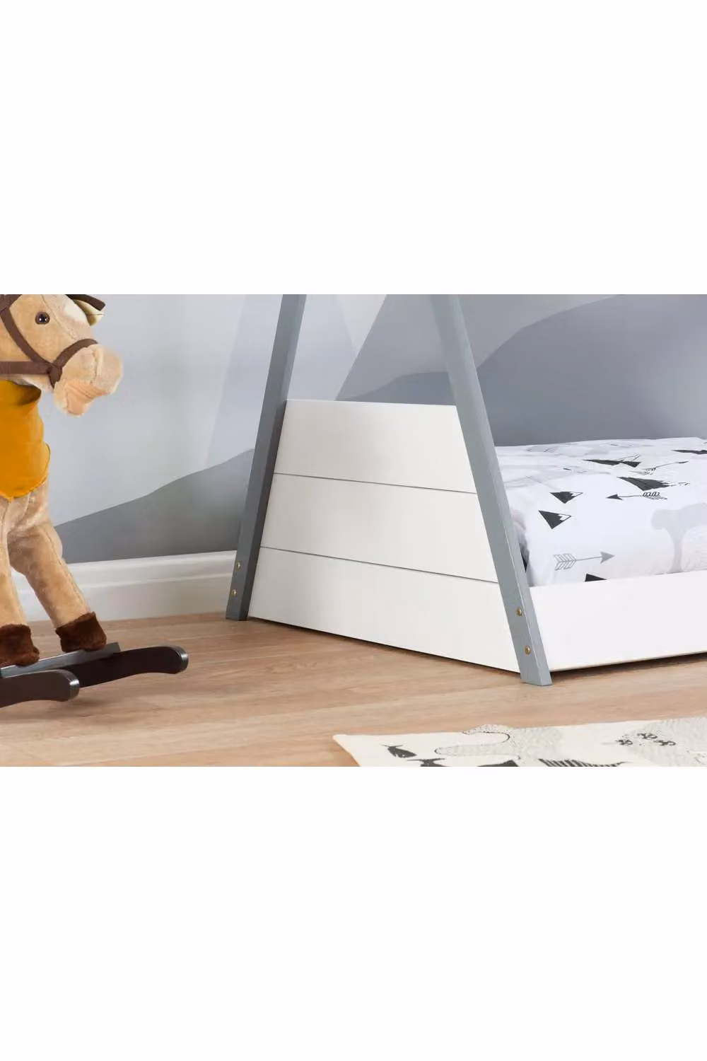 Birlea White Teepee Childrens Bed in Solid Wood, W/D/H: 90 x 190 cm – 2
