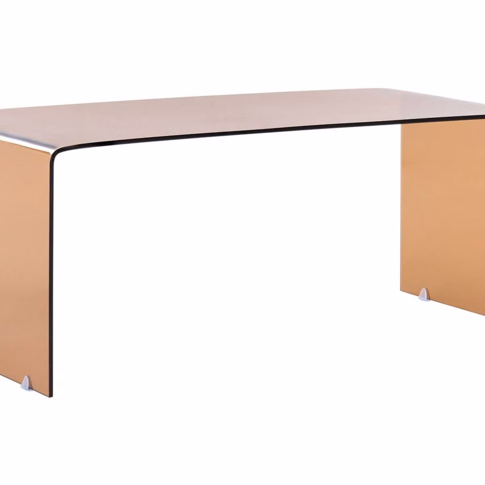 Wyld and Coco Modena Brown Tempered Glass Coffee Table W/D/H: 100 x 50 x 40 cm – 2