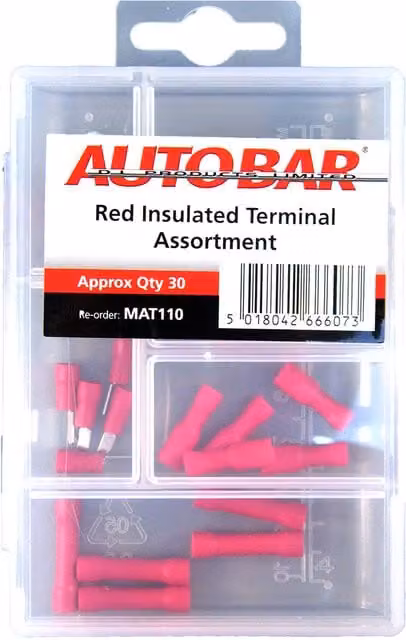 Autobar Insulated Terminals Assortment - Red
