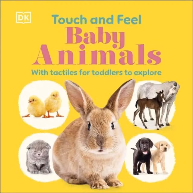DK Touch & Feel Baby Animals Multicolour Cardboard Book for Toddlers