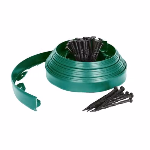 Harbour Housewares Green Flexible Plastic Lawn Edging with 40 Pegs – 1