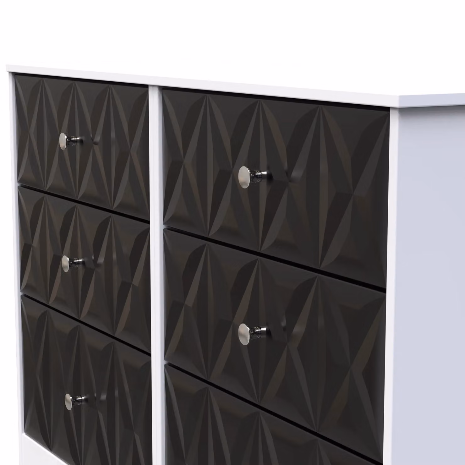 Ready Assembled 2 U Memphis 6 Drawer Wide Chest in Black – 3