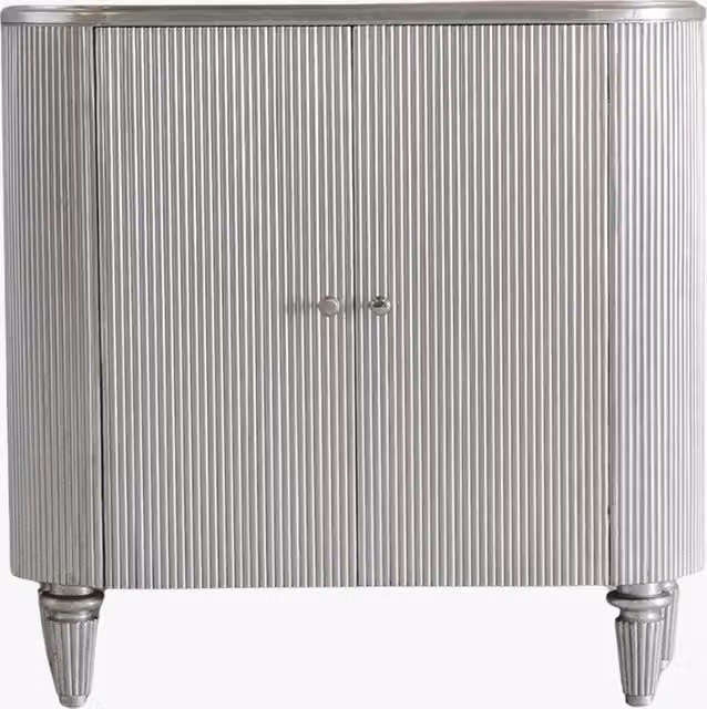 Perch and Parrow Jay Art Deco Drinks Cabinet in Silver