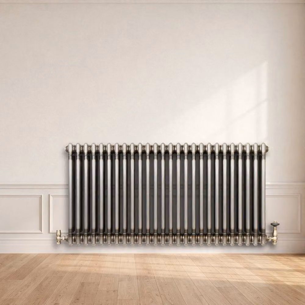 Monstershop Traditional 3 Column Radiator in Silver Raw Metal, W/H: 60.0 x 119.0 cm – 4