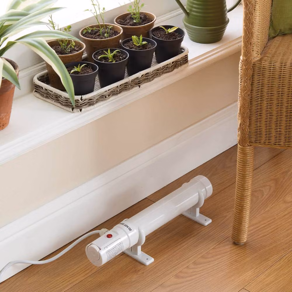 Bergstrom 60W Tube Heater in White with Thermostat Control – 2