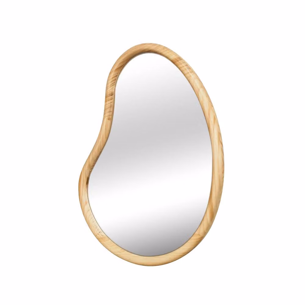 Sweekeec Beige Wooden Wall Mirror – 2