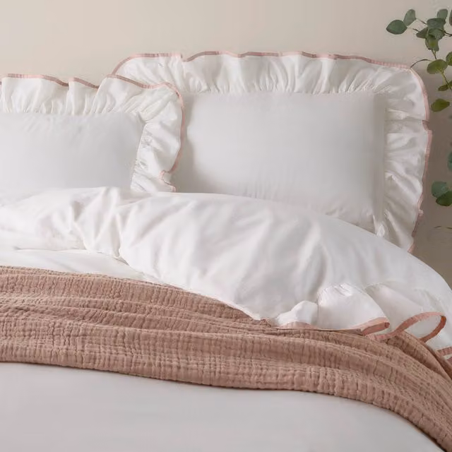 Make It A Home Pink Mako Satin Cotton Pillowcase Set