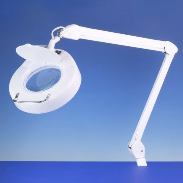 Lightcraft Classic Adjustable LED Magnifier Task Lamp in White