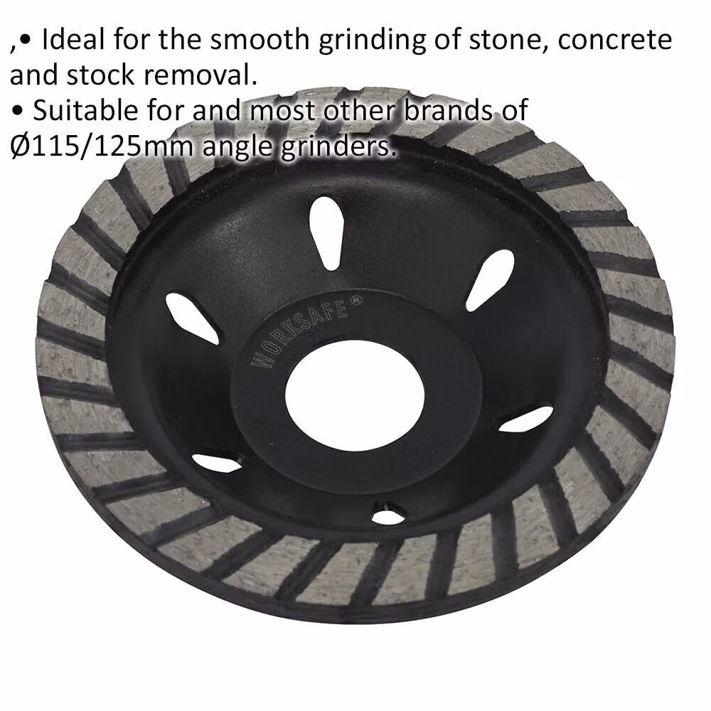 Loops Diamond Cup Stone and Concrete Grinding Disc, Multicolour, Dia: 105 mm, Bore: 22 mm – 2