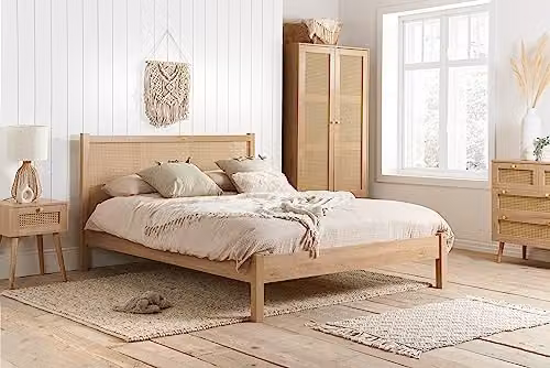 Birlea Croxley Rattan Double Bed Frame in Oak