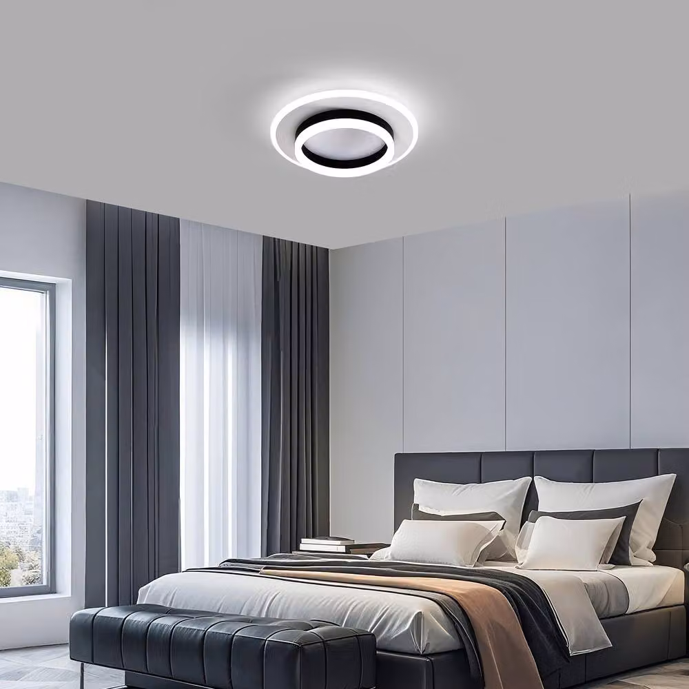 Pheashine Round LED Ceiling Light, 28W Cool White, Diameter: 30 cm, Black – 3
