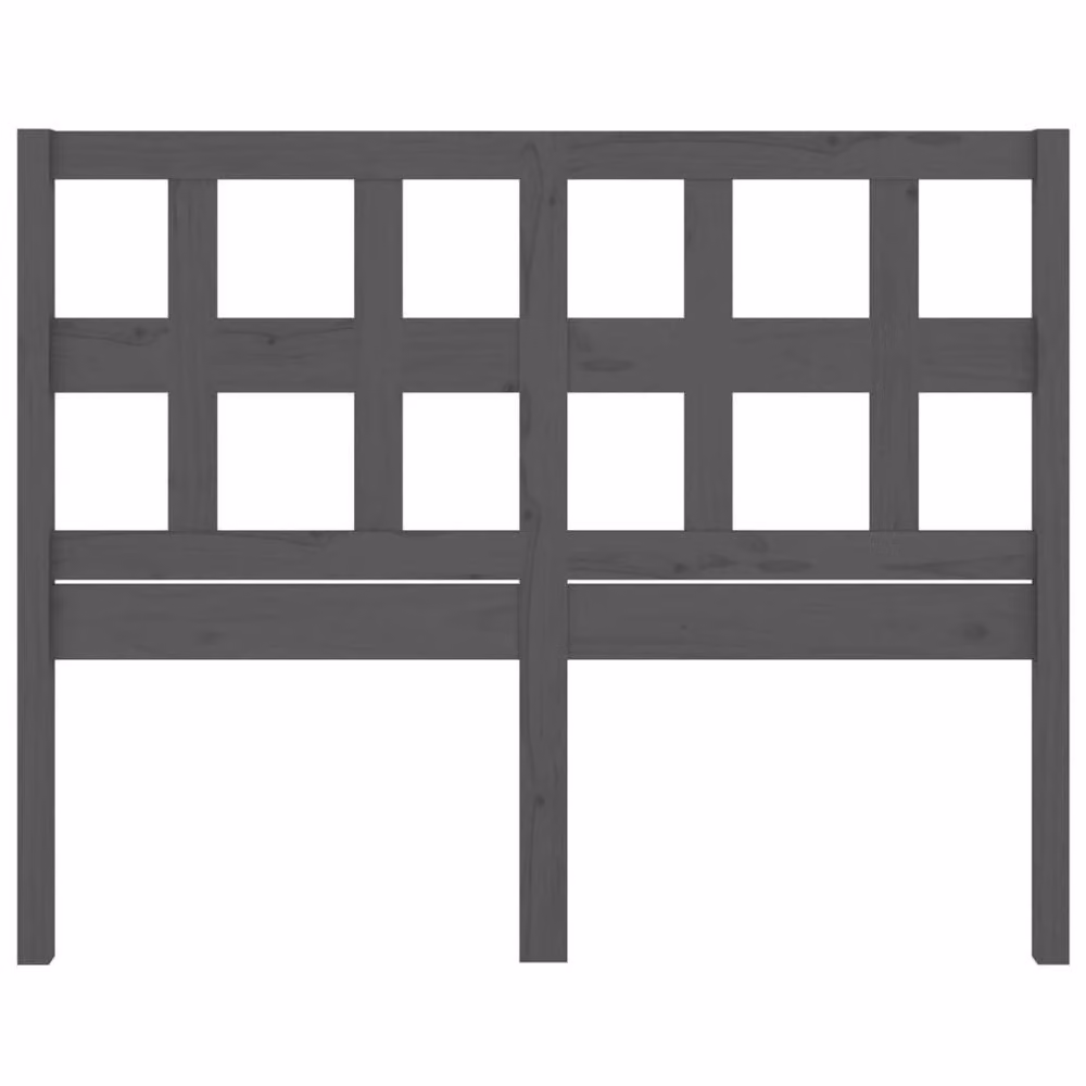 Berkfield Home Grey Rustic Solid Pine Wood Bed Headboard W/D/H: 125.5 x 4 x 100 cm – 3
