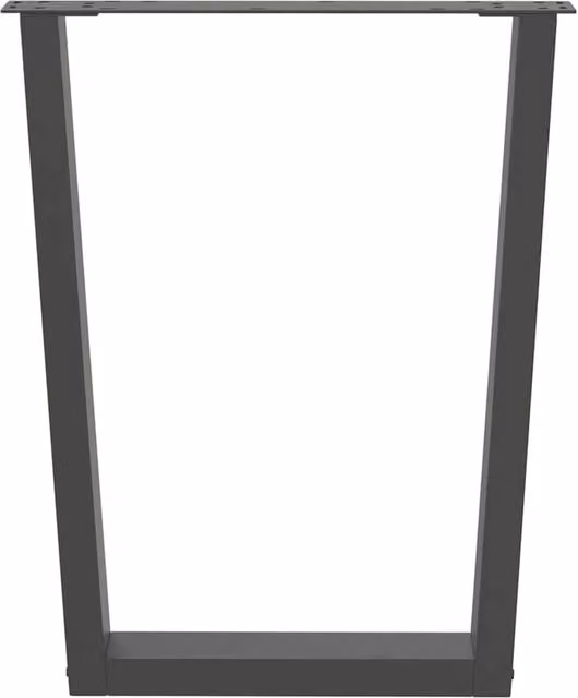 Berkfield Home Modern V-Shape Dining Table Legs, 2 Pieces, Anthracite Grey, W/H: 60 x 72-73.3 cm – 1