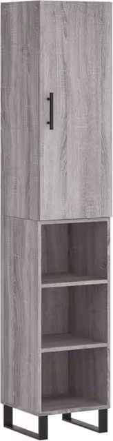 Berkfield Home Grey Sonoma Highboard W/D/H: 34.5 x 34.5 x 180 cm