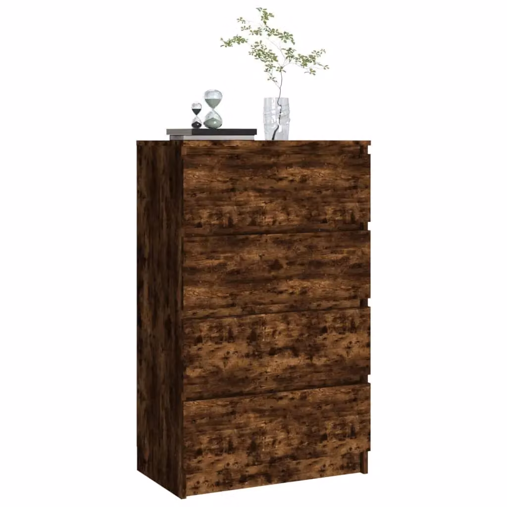 Berkfield Home Smoked Oak Sideboard in Brown, W: 60 cm, D: 35 cm, H: 98.5 cm – 3