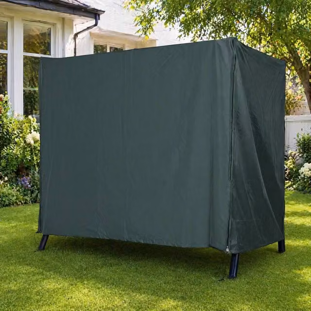 STILVORA Water-Repellent Green Polyester Swing Chair Cover with Zip, Height: 177 cm
