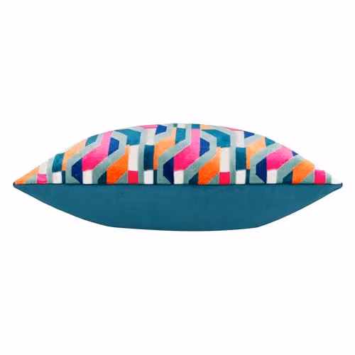 Riva Home Metro Prism Multicolour Velvet Jacquard Decorative Square Cushion, W/D/H: 45 x 45 x 45 cm – 2